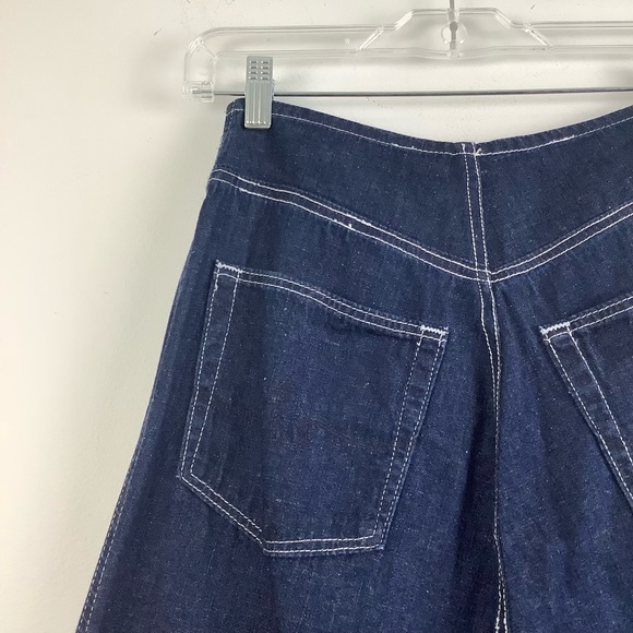 Adriano Goldschmied AG The Etta Wide Leg Crop Jean in Midnight Surge Indigo Blue - Picture 7 of 8